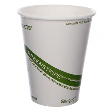 GreenStripe™ Hot Cups 8oz - Bilingual