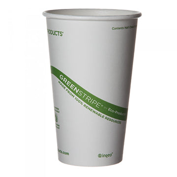 GreenStripe™ Hot Cups 16oz - Bilingual
