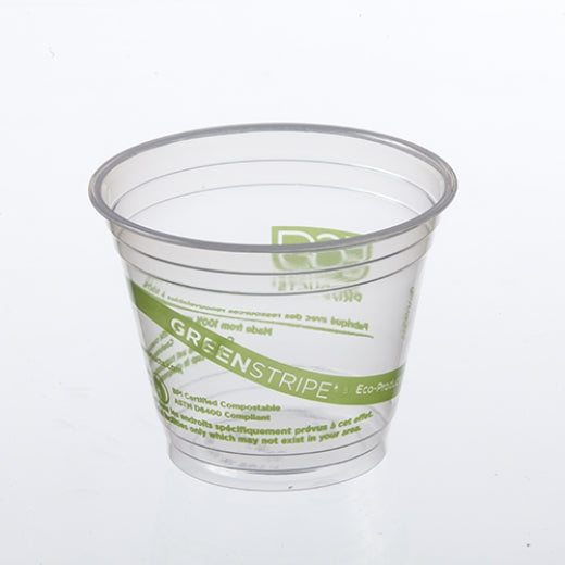 GreenStripe™ Cold Cups - 9oz (PLA) - Bilingual